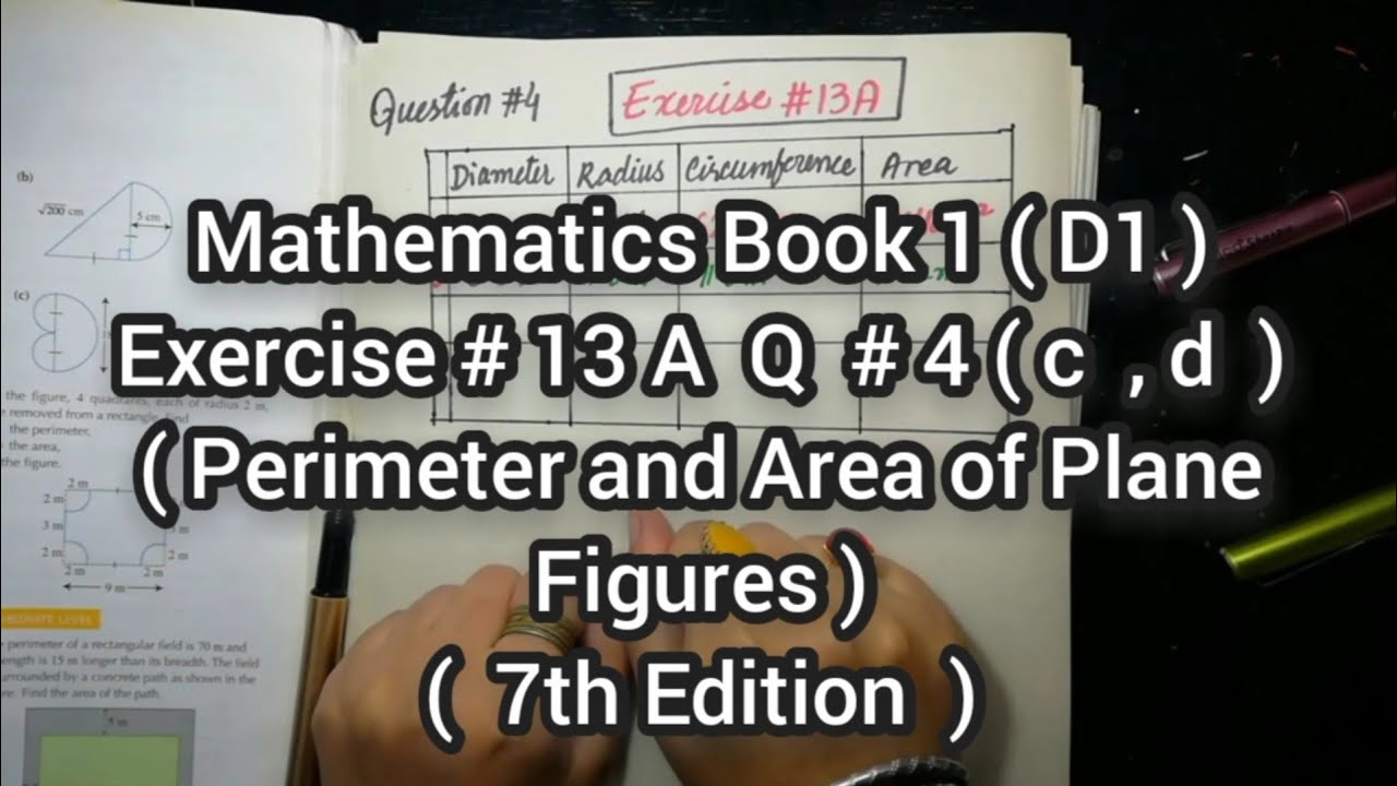 Mathematics Book 1 (D1) |  7th Edition | Exercise # 13 A | Q # 4 (c , d )| Ifra Syed | in Urdu\Hindi