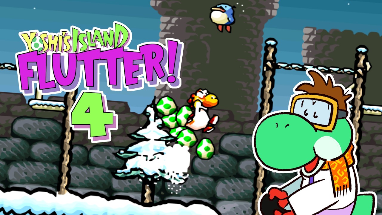 Flutter! #4 Yoshi's Island Hack | Schneemann-Schubsen