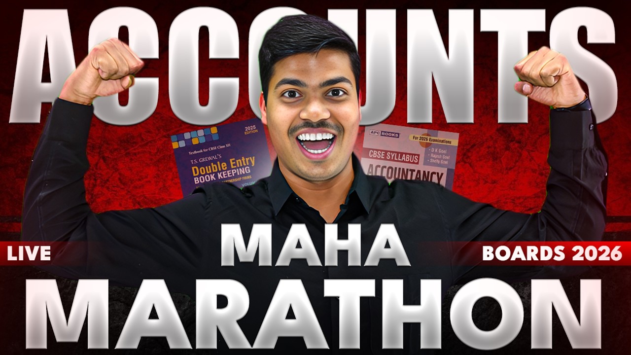 ACCOUNTS MAHA MARATHON ANNOUNCED | FULL SYLLABUS REVISION . 80/80 IN CLASS 12 BOARD EXAM 2026