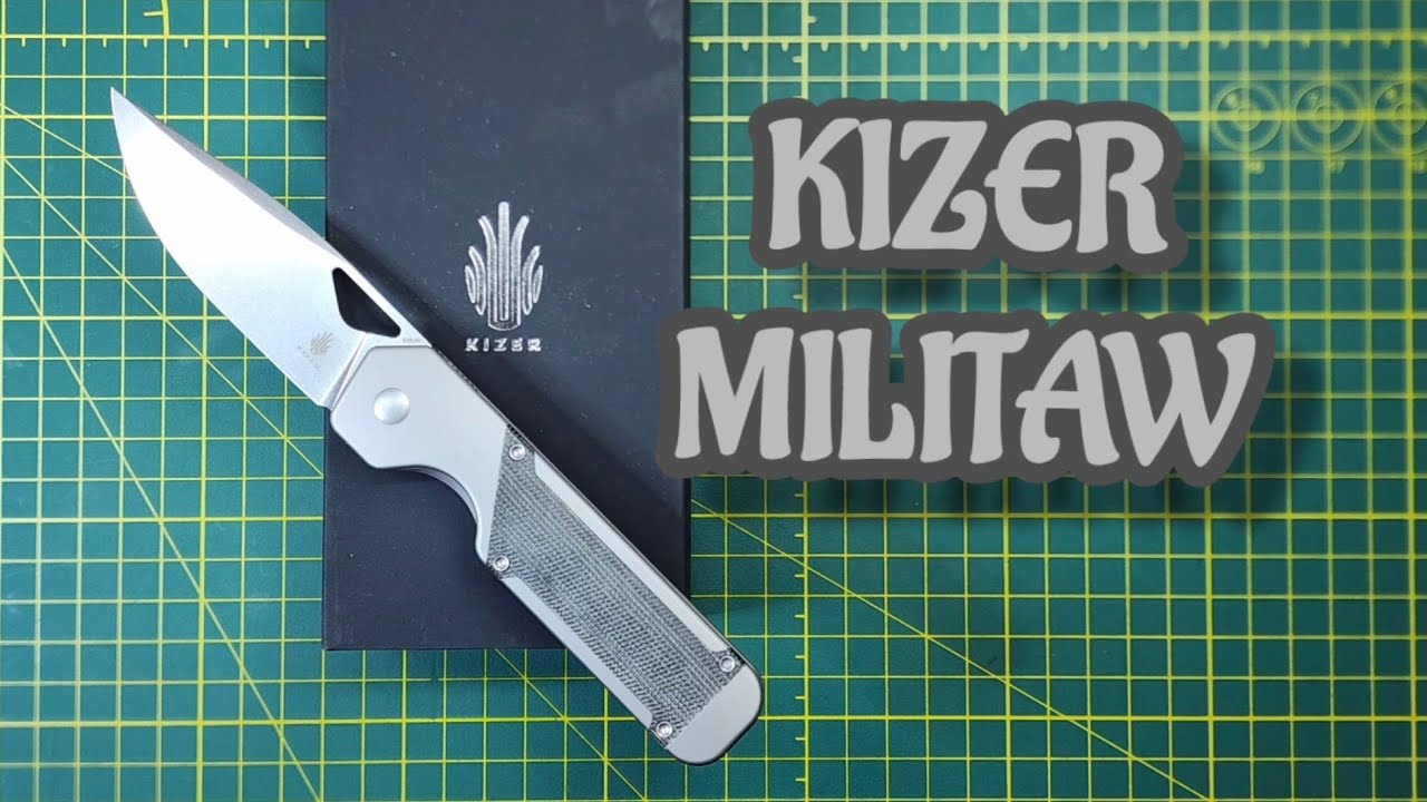 KIZER MILITAW TITANIUM MICARTA S35VN, HIGH END production knife, maybe the BEST so far in 2023.