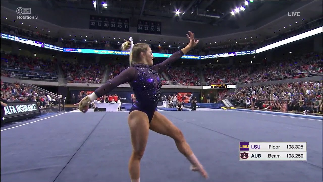Reagan Campbell (LSU) 2019 Floor vs Auburn 9.85