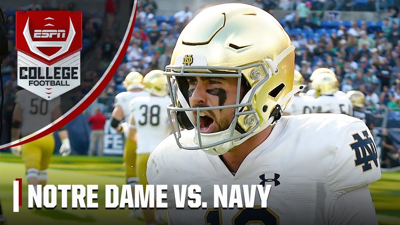 Notre Dame Fighting Irish vs. Navy Midshipmen | College Football Highlights