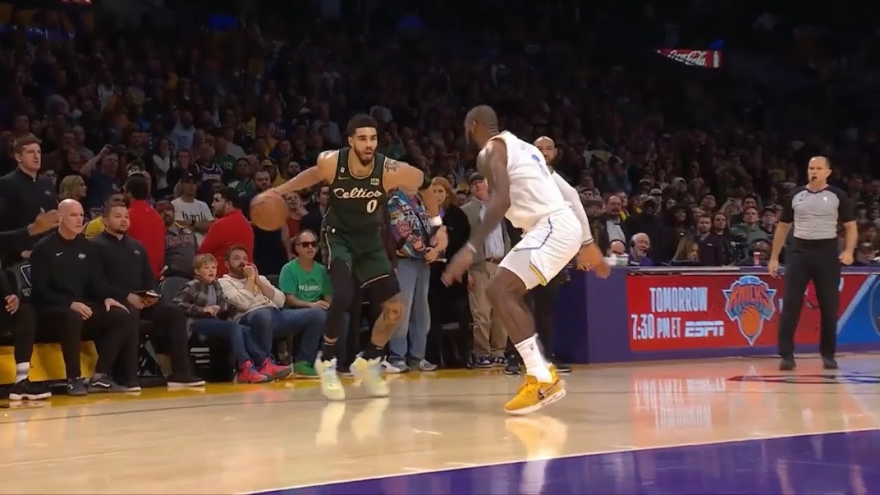 Jayson Tatum hits the game tying shot over LeBron James!
