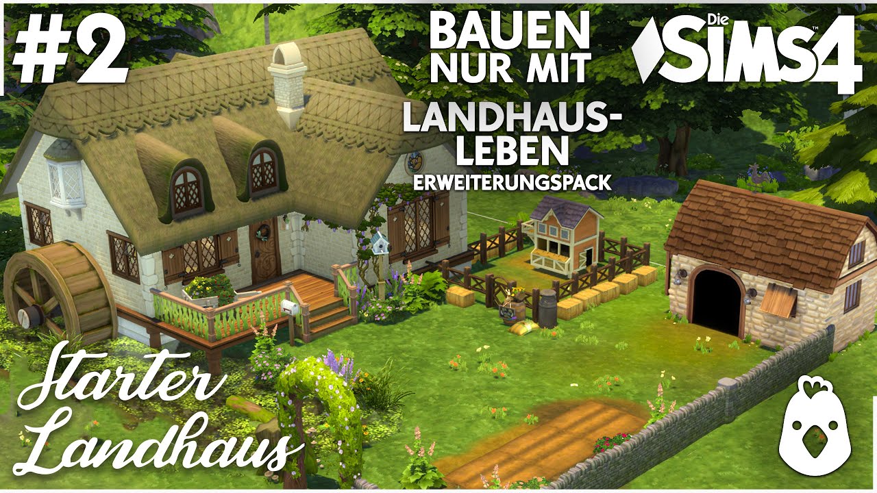 Landhaus-Leben Starter Haus #2 mit Teich! 💚 Bauen nur mit Die Sims 4 Landhaus-Leben Erweiterungspack