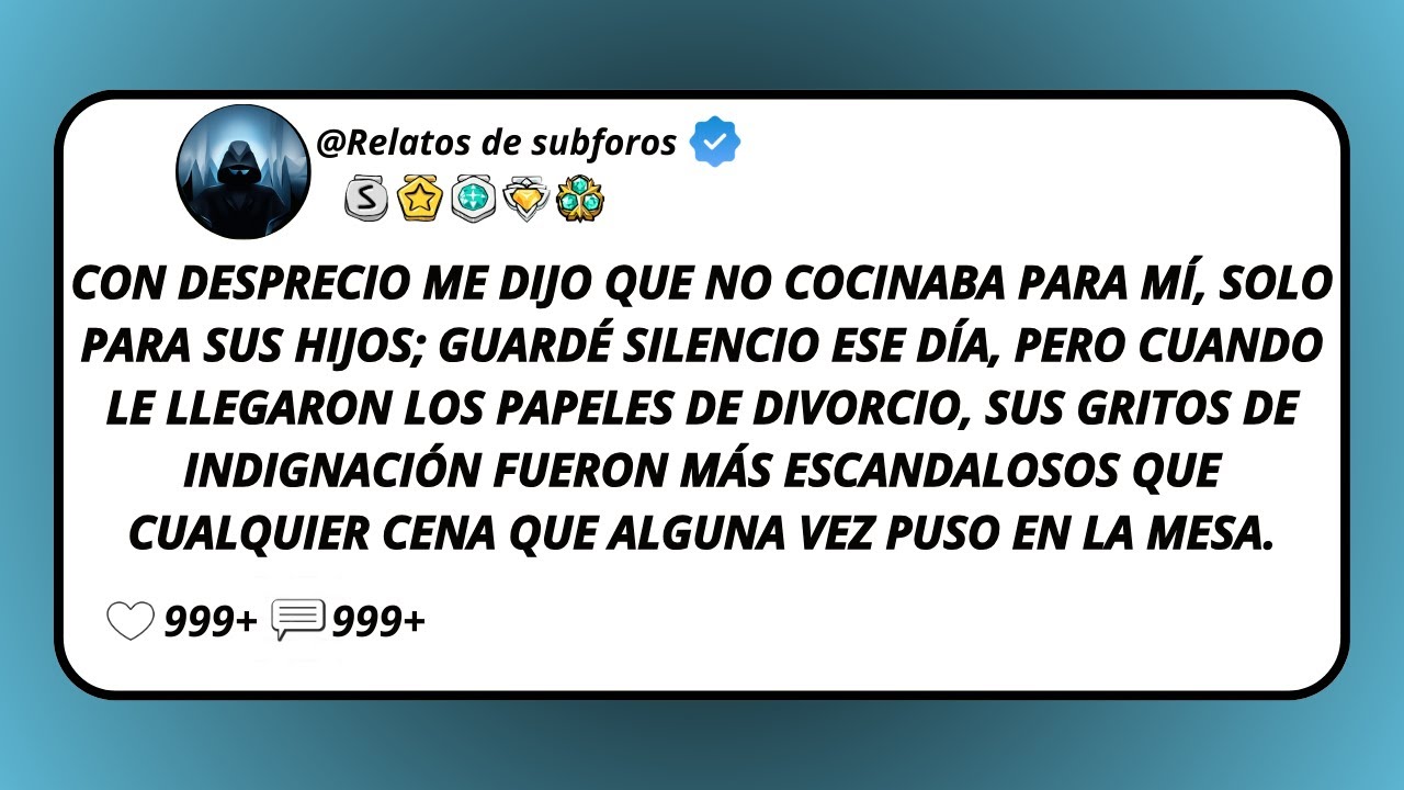 Con Desprecio Me Dijo Que No Cocinaba Para Mí, Solo Para Sus Hijos; Guardé Silencio Ese Día, Pero...
