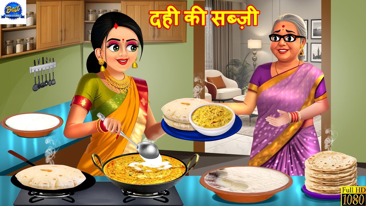 दही की सब्ज़ी | Dahi Ki Sabji | Saas Bahu | Hindi Kahani | Moral Stories | Hindi Cartoon | Kahaniya