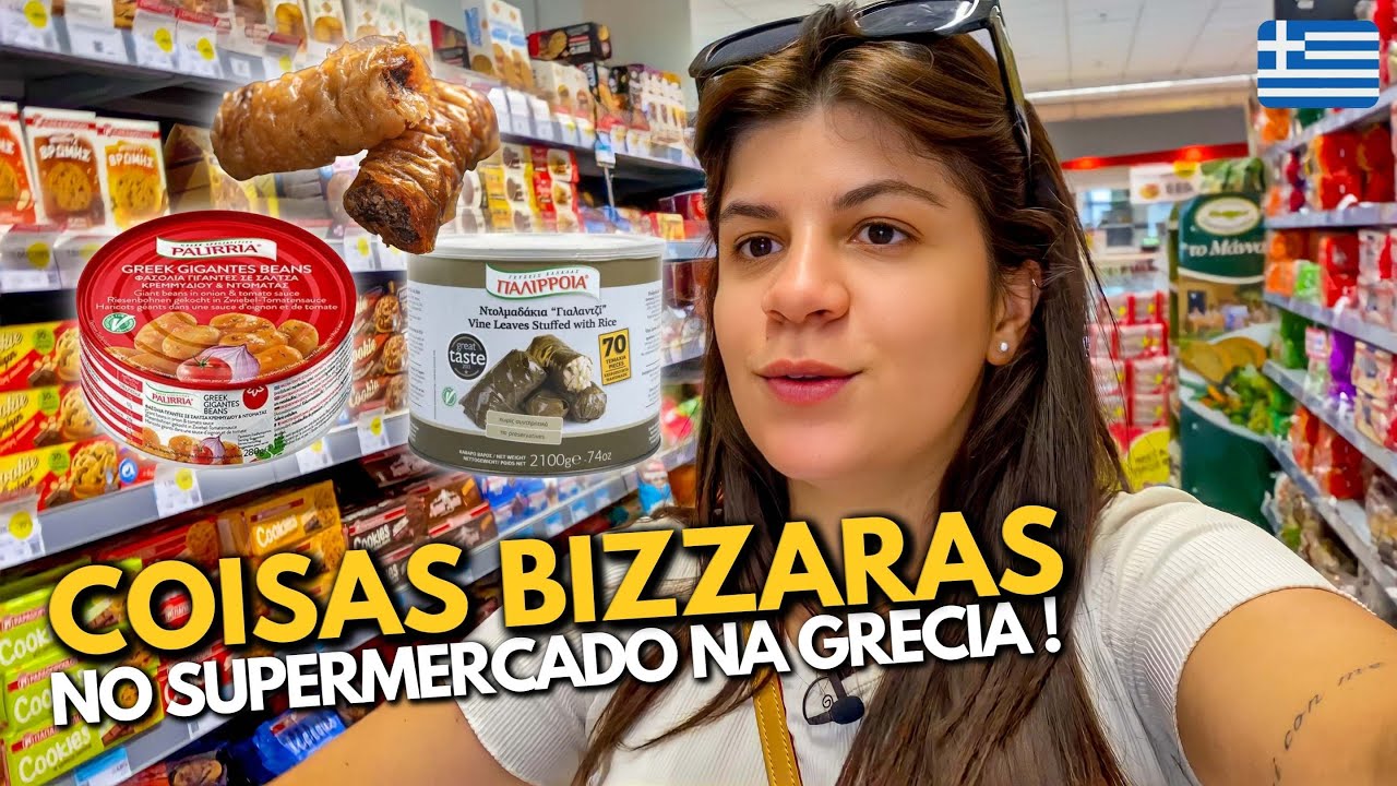 COMO É UM SUPERMERCADO NA GRECIA? EU ME SURPREENDI! 🇬🇷