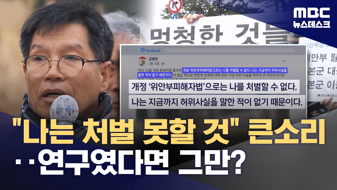 '위안부 왜곡 처벌' 법 시행‥김병헌 