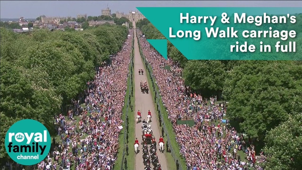 Royal Wedding: Harry and Meghan's Long Walk carriage ride in full