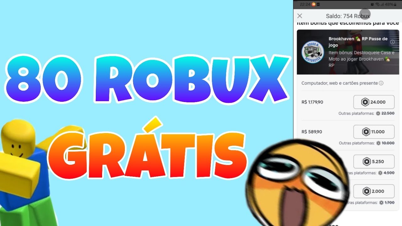 COMO CONSEGUIR 80 ROBUX TOTALMENTE DE GRAÇA!! (Roblox)