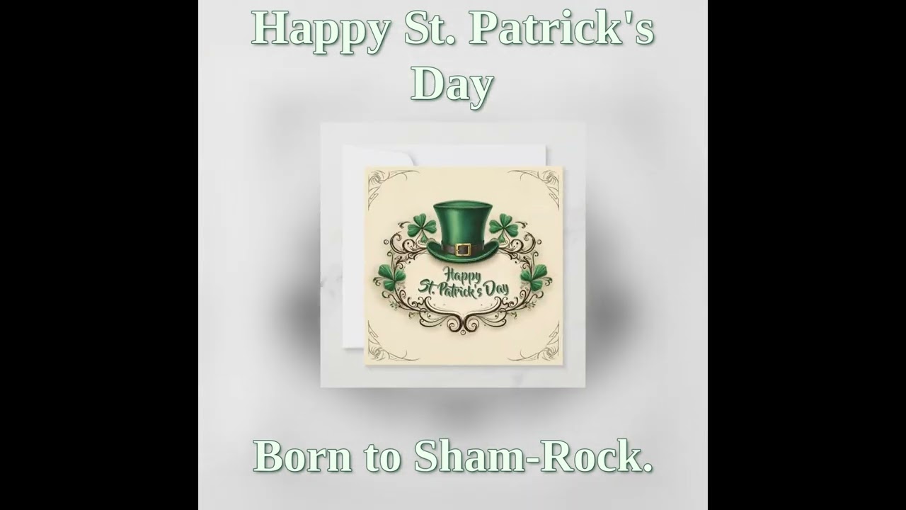 Happy St  Patrick’s Day Shamrock Design Cards