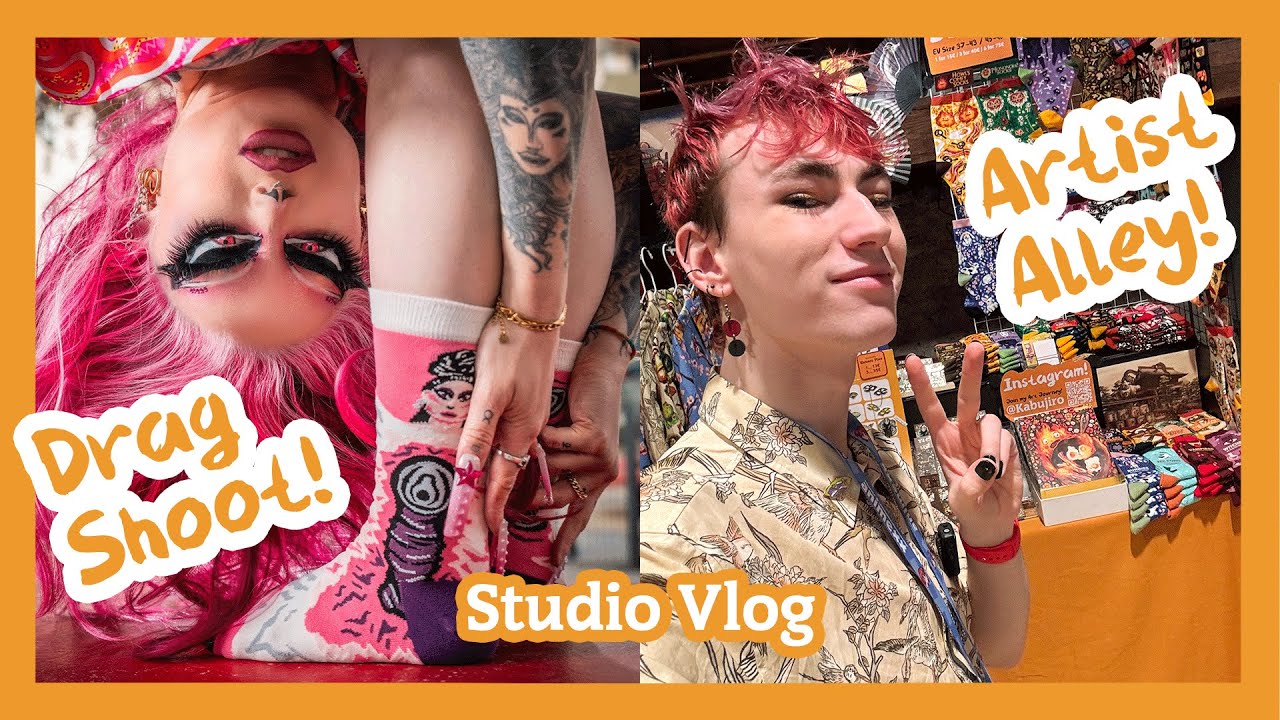 AniMUC Artist Alley, Drag Photo Shoot and Packing Orders | Artist Studio Vlog