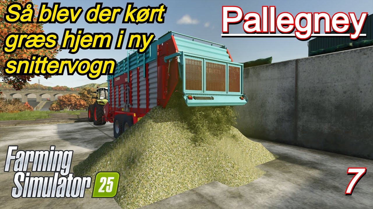 FS25 - Så blev der kørt græs hjem i ny snittervogn - Episode 7 Pallegney