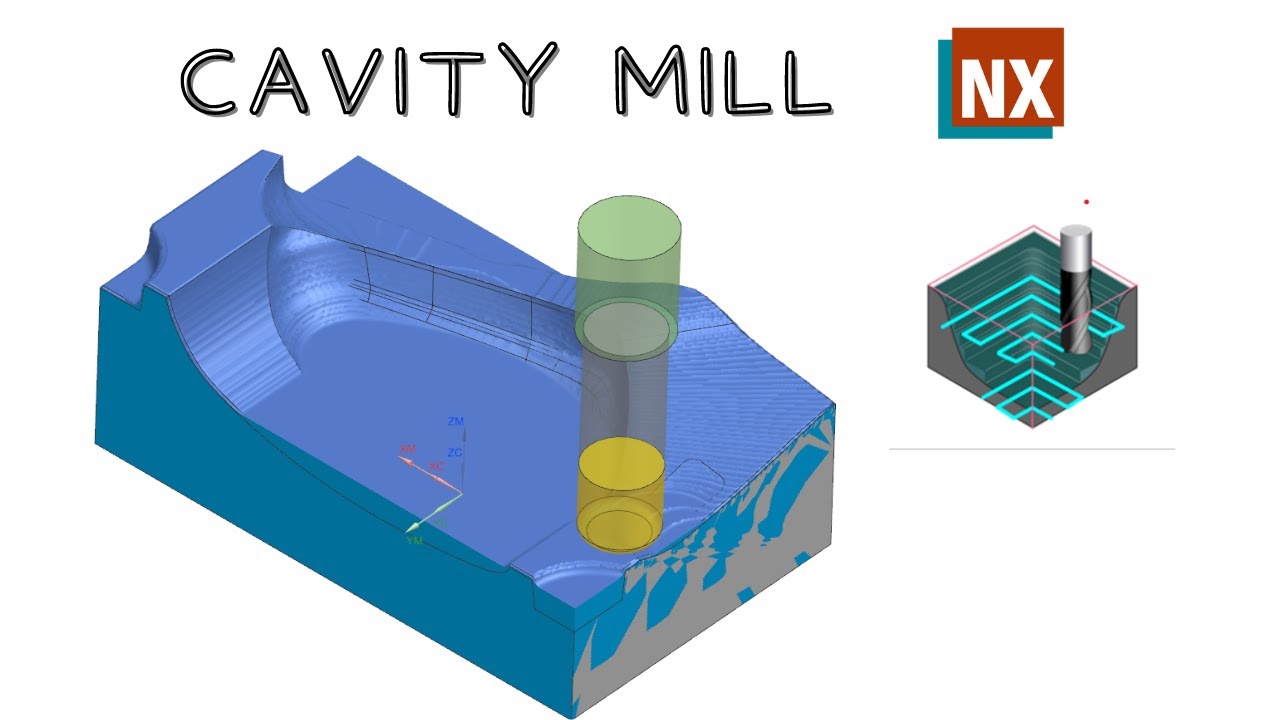 How to use Cavity Mill in NX1953. NX CAM. Roughing operation in NX