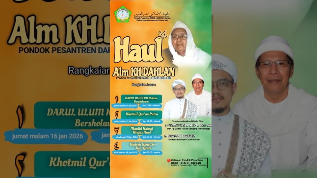 HAUL ALM KH.DAHLAN PP DARUL ULUM KH .DAHLAN
