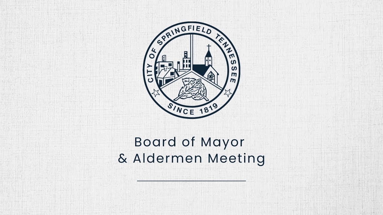 City of Springfield Board of Mayor & Aldermen Meeting -- LIVE October 2025