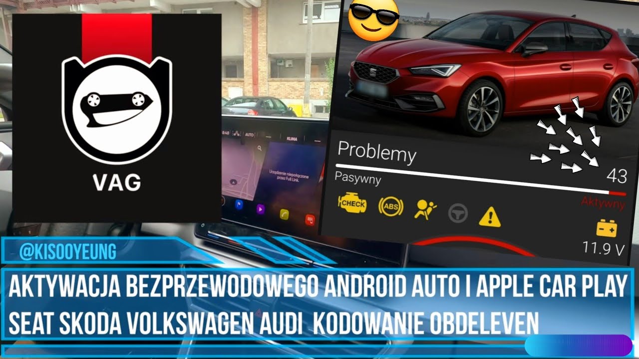 Jak Aktywować Bezprzewodowy Apple CarPlay i Google Android Auto w Autach grupy VAG  przez OBDeleven