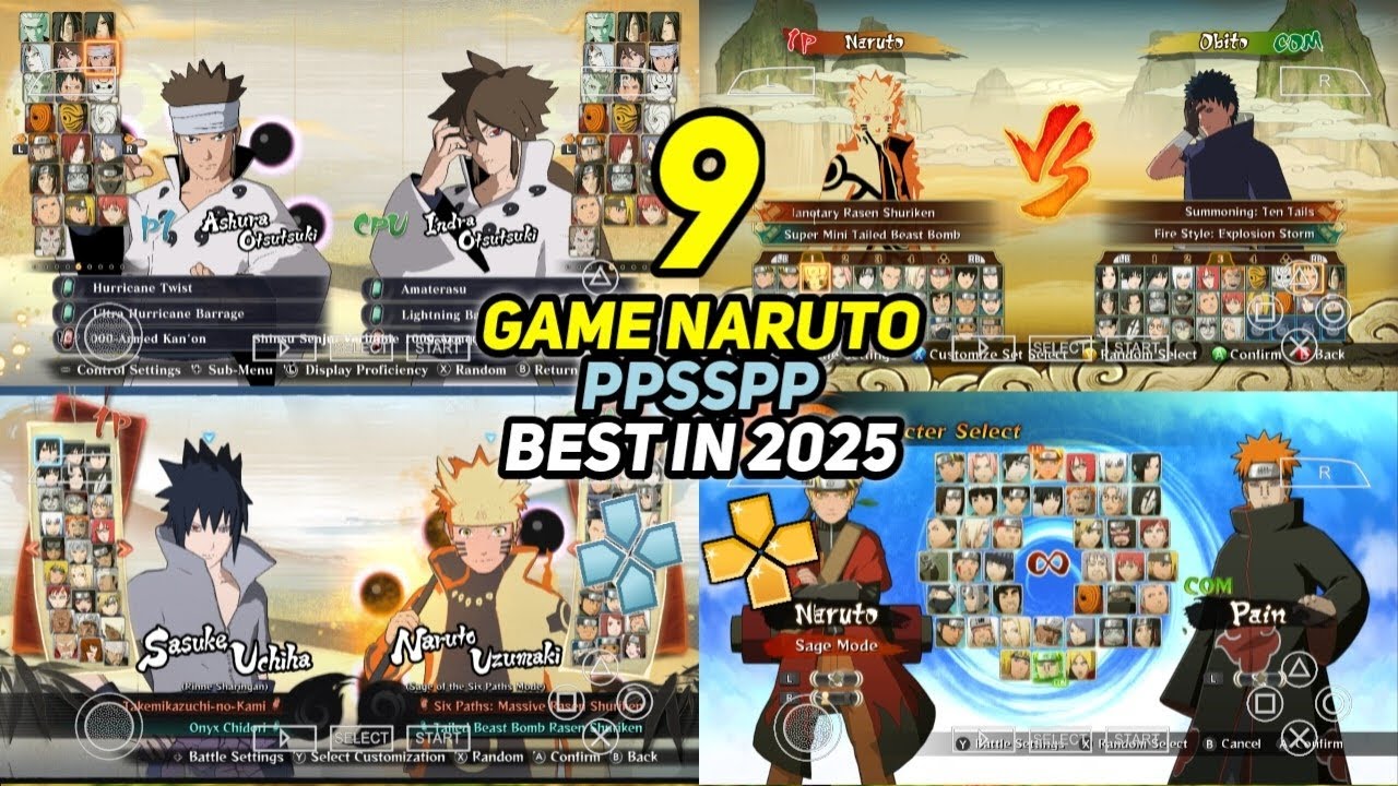 Top 9 Game Naruto PPSSPP Ringan Di Android Offline | Terbaik 2025