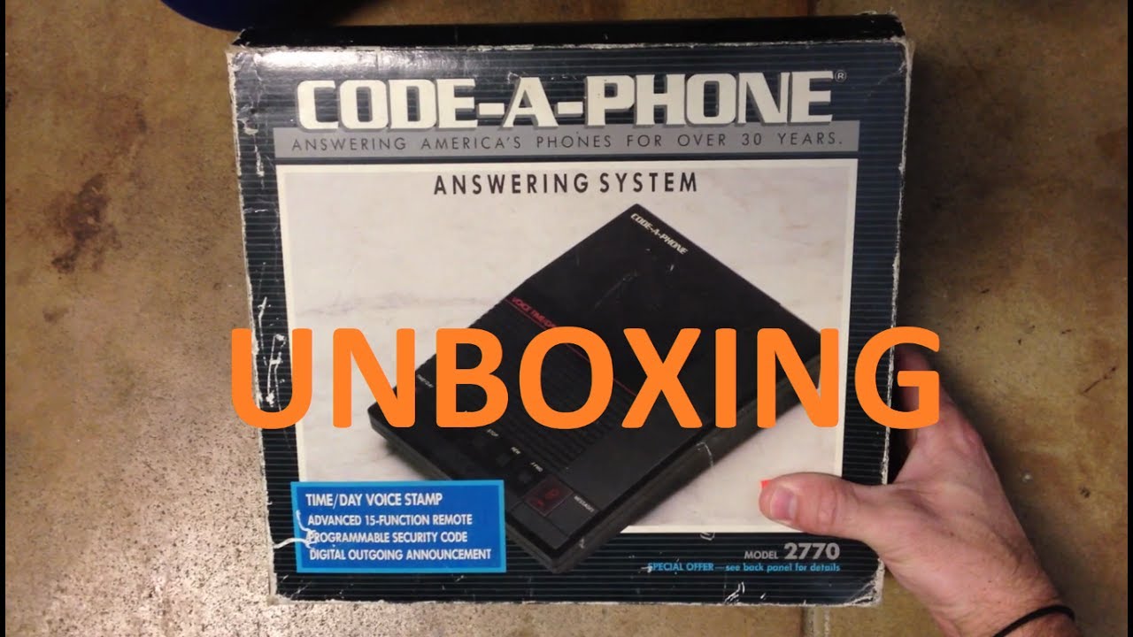 Code-A-Phone Answer Machine Model 2770 Unboxing