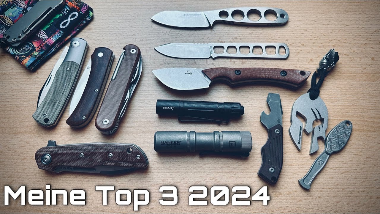 Meine Top 3 2024 - Der meistgenutzten Messer, Taschenlampen und EDC Gegenstände