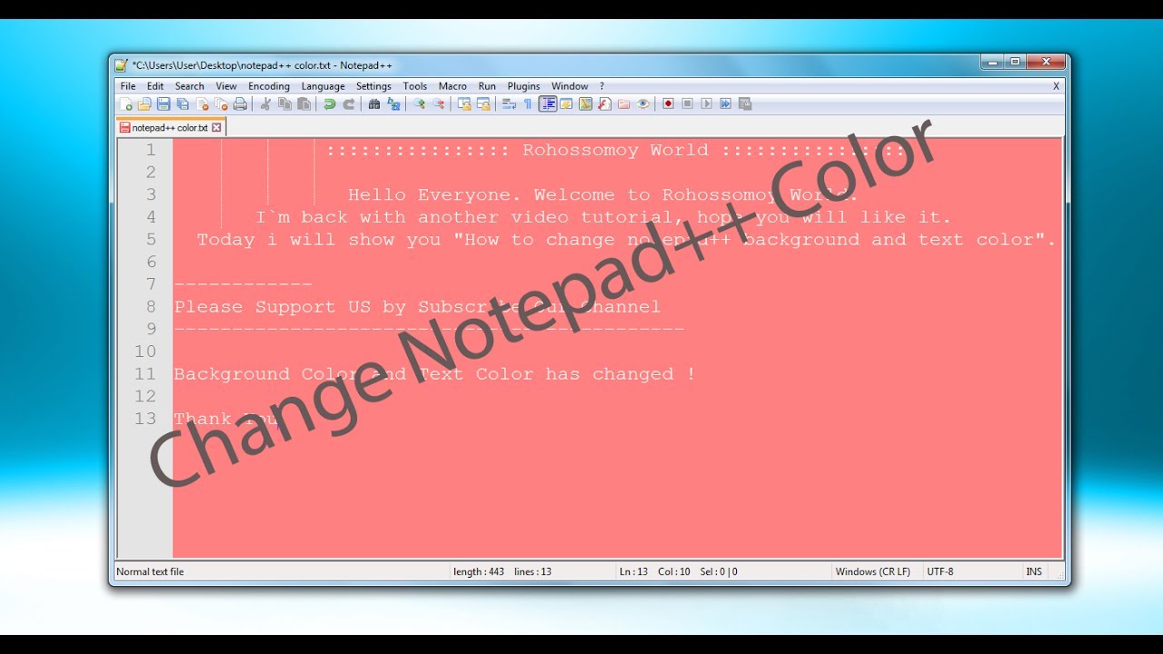 How to Change Notepad++ Background and Font Color || Change Notepad++ Theme || Change Notepad Color