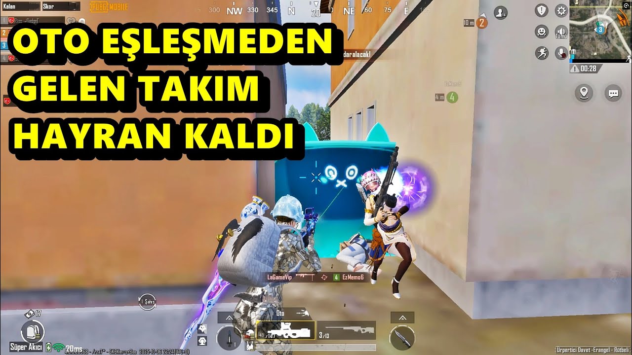 OTO EŞLEŞMEDEN GELEN TAKIM HAYRAN KALDI RESMEN ! BATUR GAME SOLO SQUAD PUBG MOBİLE