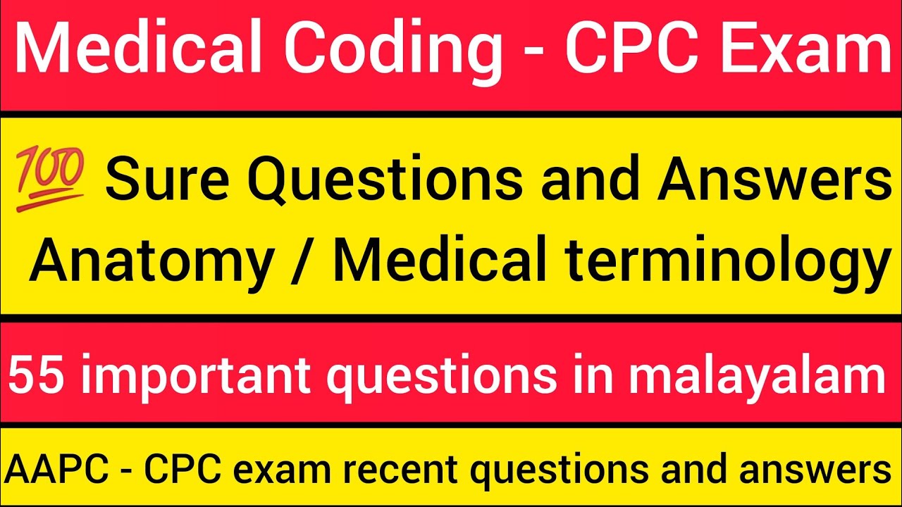 CPC exam anatomy and medical terminology important questions & answers in malayalam 💯 #medicalcoding