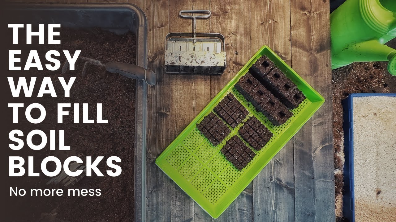 The easy way to fill soil blocks - No more mess!