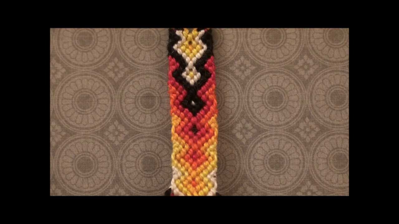 How to tie bracelet #28-Flames (friendship-bracelets.net)