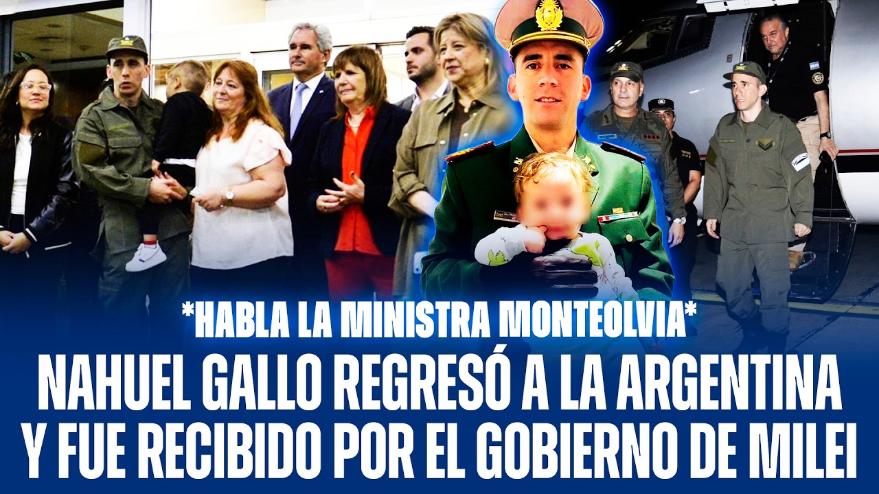NAHUEL GALLO REGRESÓ A LA ARGENTINA Y FUE RECIBIDO POR EL GOBIERNO DE MILEI