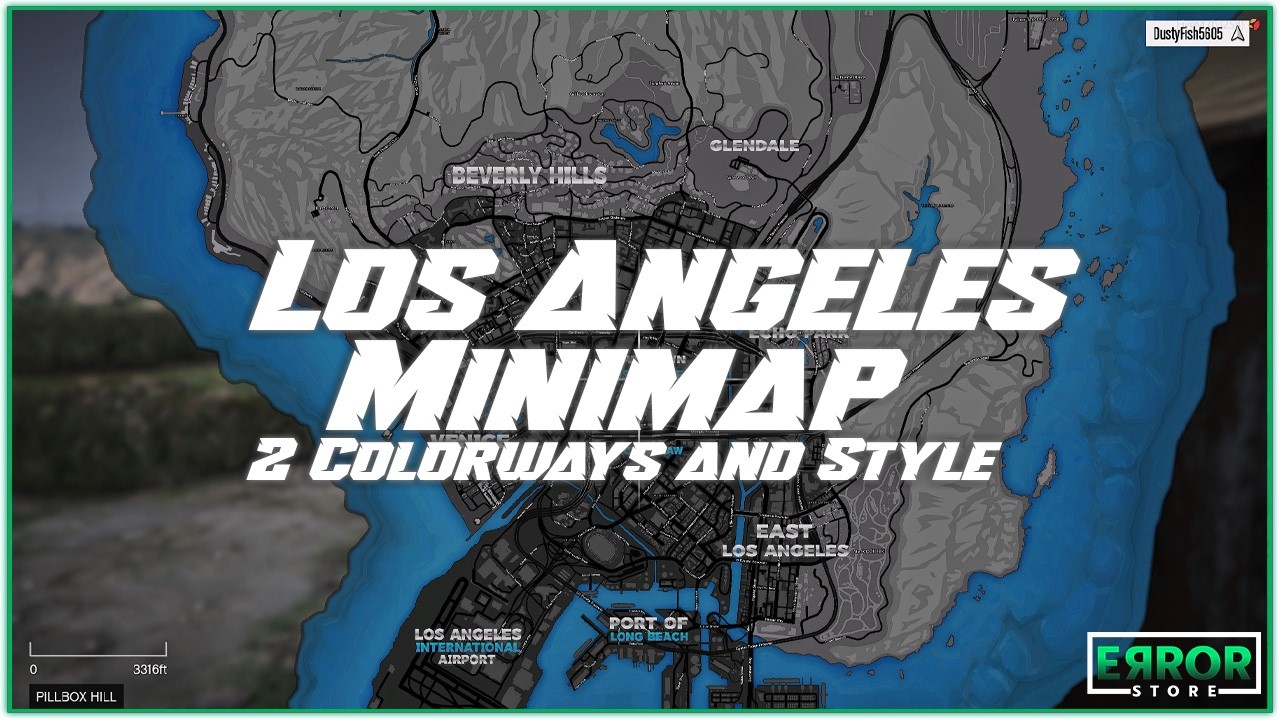 Los Angeles Minimap Ultra Pack | Custom Minimap Fivem | Cayo Perico | Roxwood | Nenore Cayo Bridge