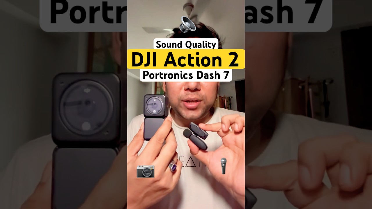 📷 DJI Action 2 with Portronics Dash7 🎤 Mic - Sound Check 🔊 #review