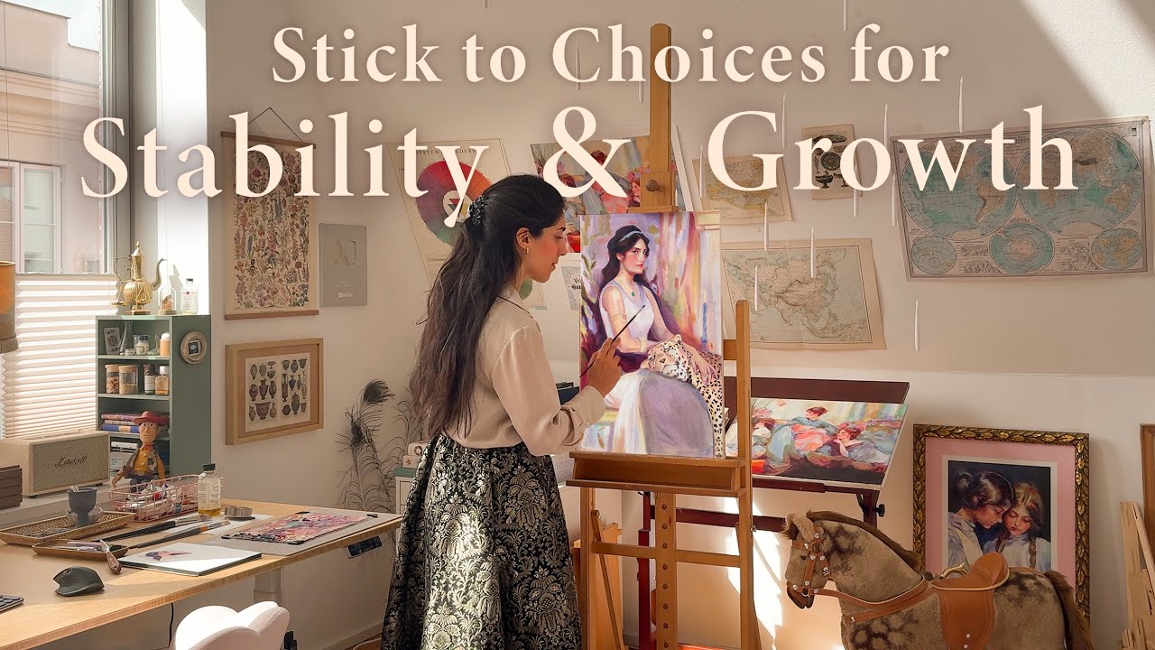 Overwhelmed by too many Opinions? 🐆 Oil Painting, Musuem visit & Studio Days🌟Art Vlog