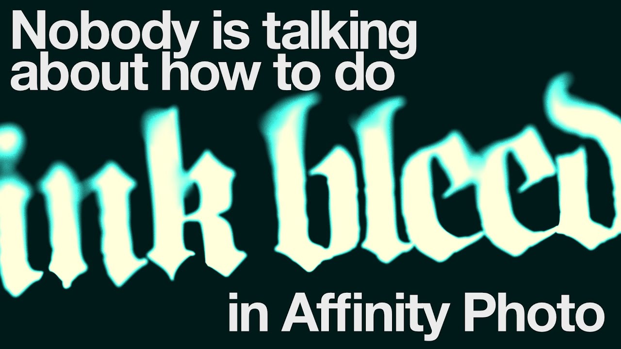 The ink bleed technique you'll probably never use!
