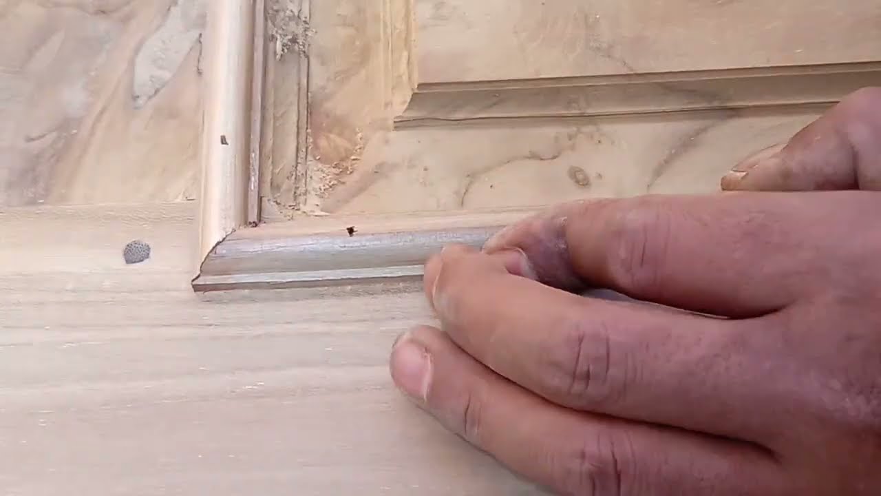 skill tukang kayu||cara membuat Lis timbul untuk pintu kayu