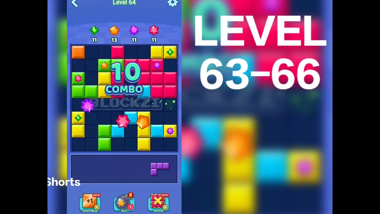 LEVEL 63-66/92 shopee blockzi mode puzzle menang dapat 50k koin 