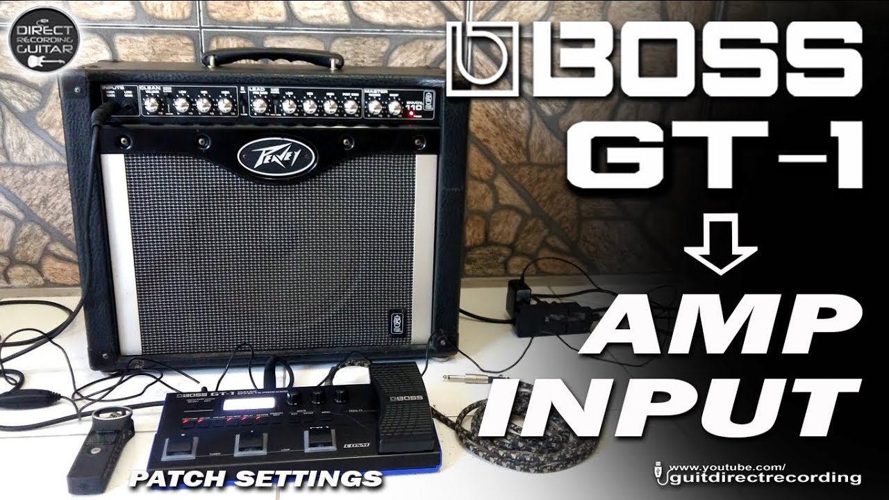BOSS GT1 to AMP INPUT - Clean, Overdrive, Distortion | Peavey Envoy 110