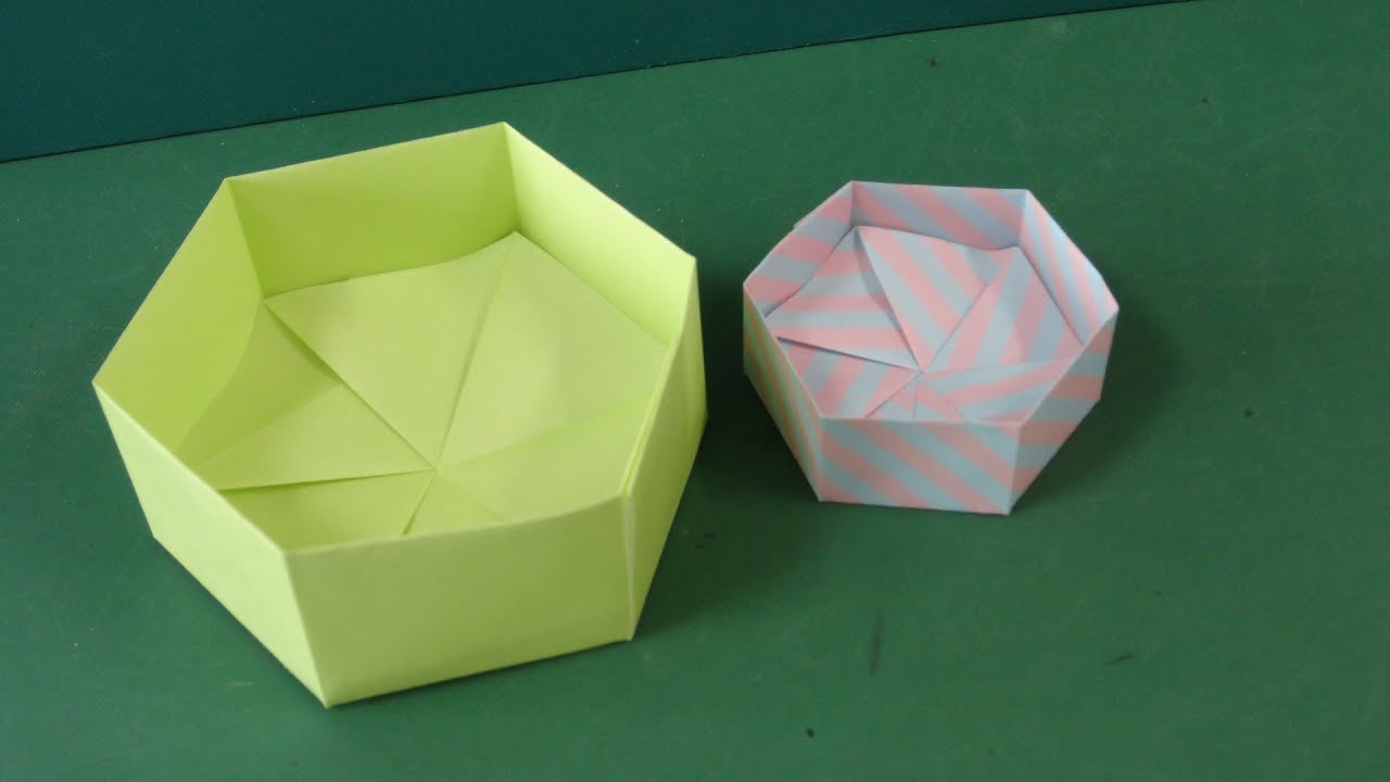 折り紙「6角形の箱」折り方Origami 