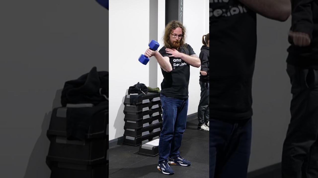 The Dumbbell Shoulder Rotation. One of the best shoulder health exercises you can do! #shoulders