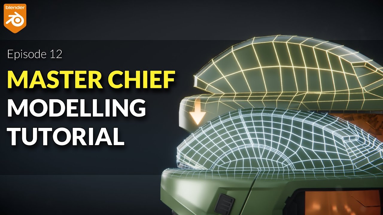 Blender Master Chief Helmet Modelling Tutorial | Episode 12 | Detail Modelling