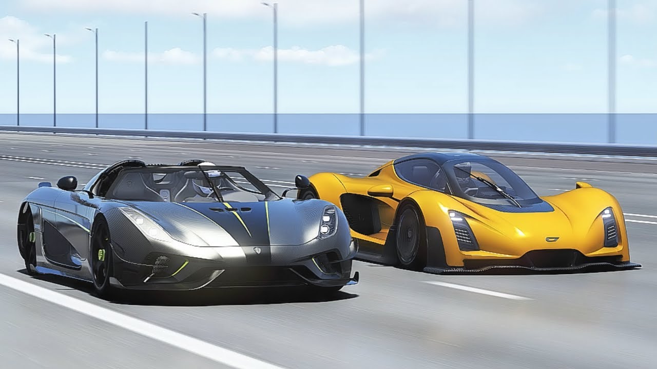 Czinger 21C V Max vs Koenigsegg Regera | 20KM Drag Race Battle!