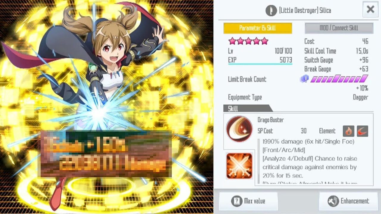 SAOIF (Little Destroyer) Silica - Slash Fire Dagger Fb skill test