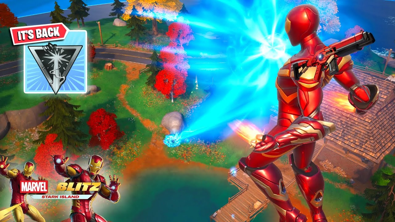 Iron Man's Unibeam is Back In Fortnite Blitz Royale (Stark Industries Island)