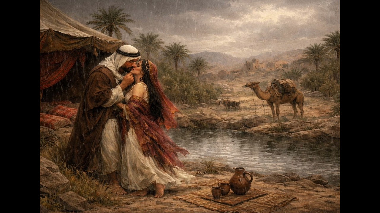 المنخل اليشكري - وَلَقَدْ دَخَلْتُ عَلَى الفَتَاةِ الخِدْرِ فِي الْيَوْمِ الْمَطِيرِ