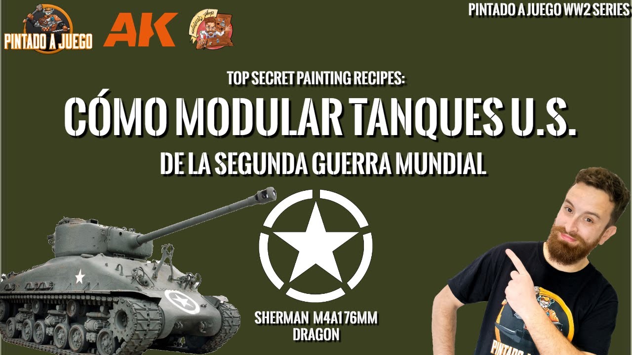👨‍🏫TUTORIAL👨‍🏫 CÓMO MODULAR UN SHERMAN 1/35 /HOW TO PAINT A SHERMAN TANK