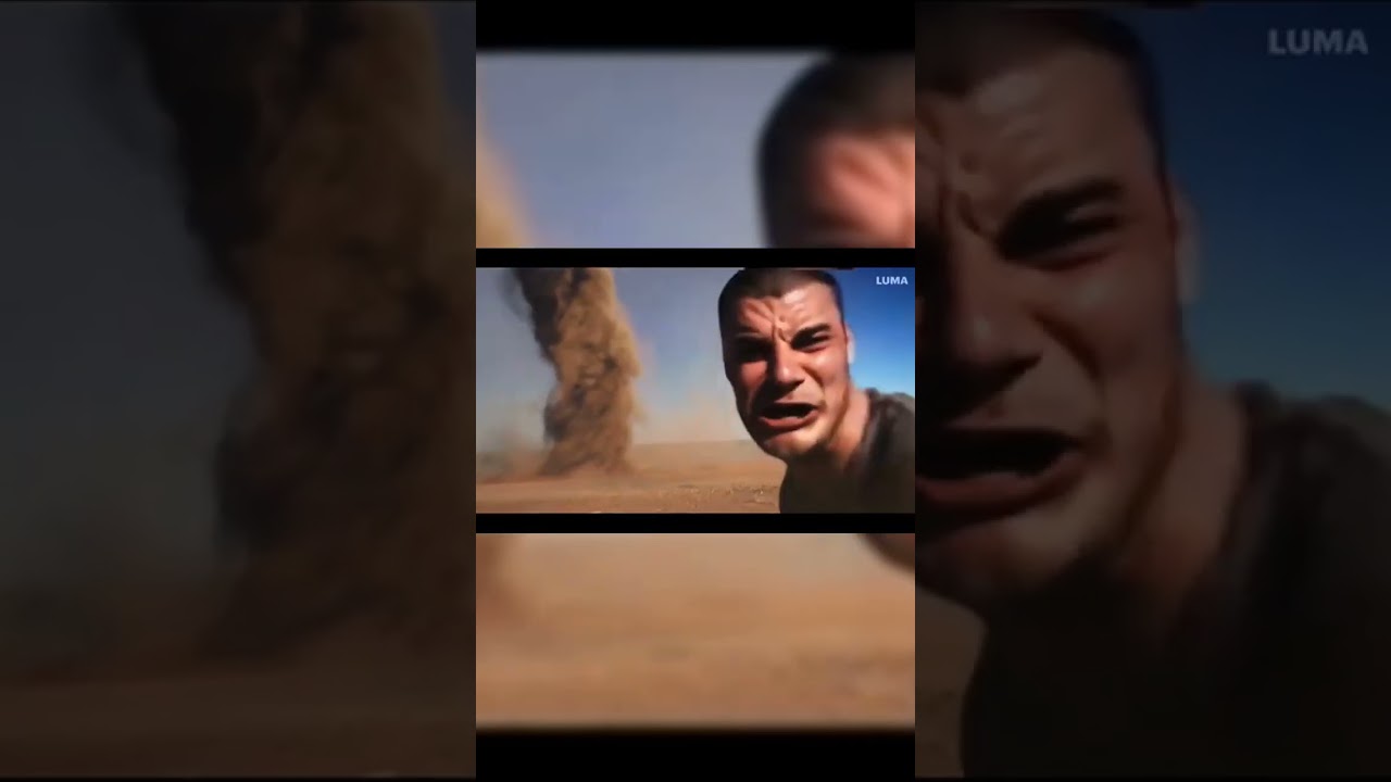 AI Made The Tornado Selfie Guy Really Run In The Tornado (Luma Dream Machine)#tornado #ai #aimemes