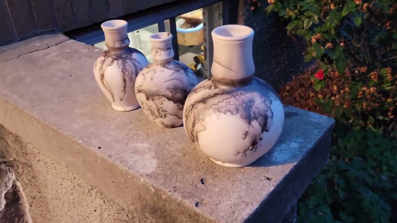 🔥 Horsehair Pottery Fresh from the Raku Kiln! | Corvus Moon Studio
