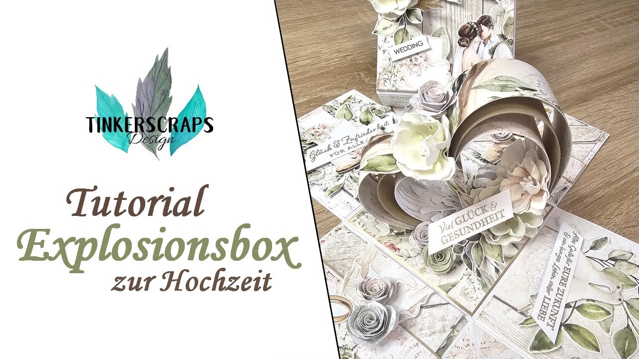 Tutorial / Anleitung  - Explosionsbox zur Hochzeit - Mitte mit Dreifachherz - Geschenkidee