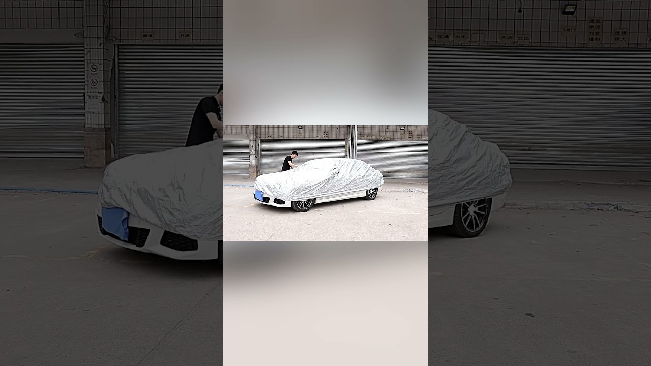 Car Cover Full Exterior Black Auto Cover Sunshade Dustproof Protection With Reflective strip
