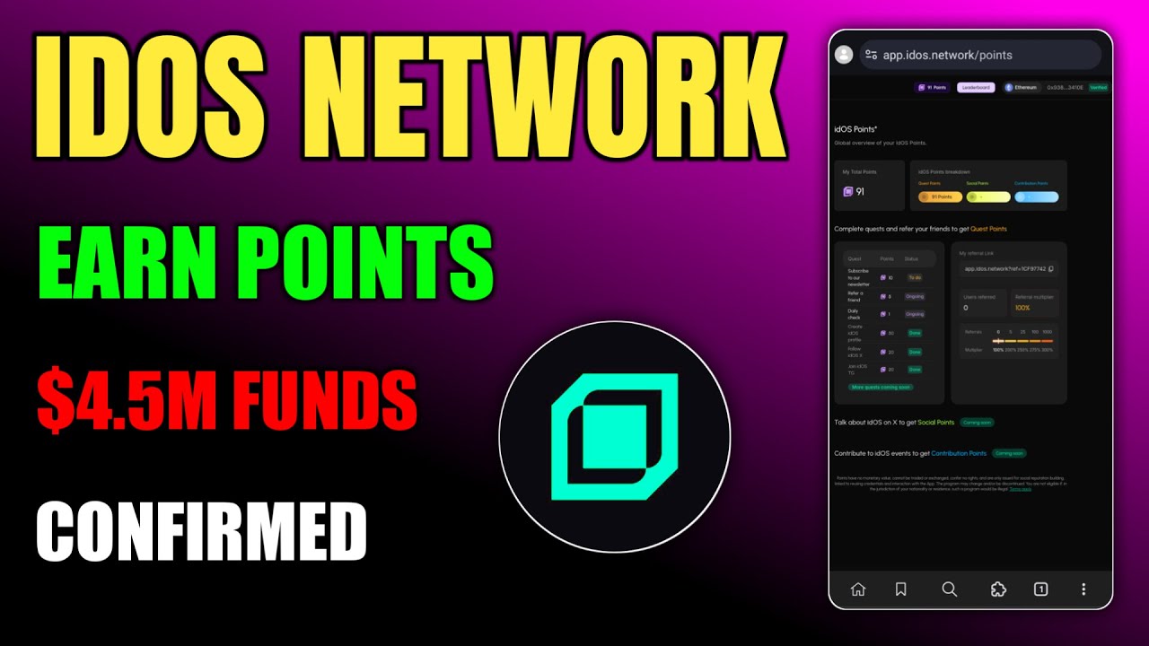 Idos Network Airdrop Full Guide | How To Create  Idos Account | Idos Network Investors & Backers